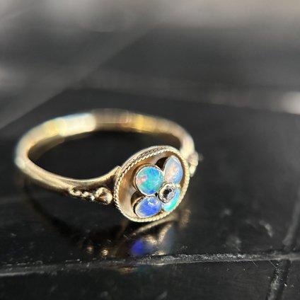 Georgian - Victorian 18KYG Opal Diamond Ringʥ硼 - ȥꥢ ѡ  󥰡