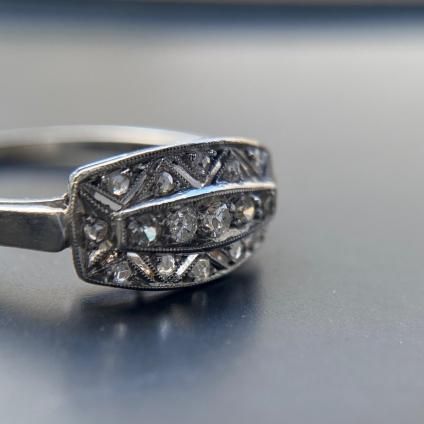 Art Deco Platinum Diamond Ringʥǥ ץ ɥ󥰡