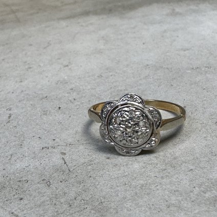 1900 -1920's Platinum Diamond Cluster Ring1900 -1920's ץ  饹󥰡