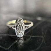 Art Deco Platinum 14KWG Diamond Ring（アールデコ プラチナ ダイヤモンド リング）