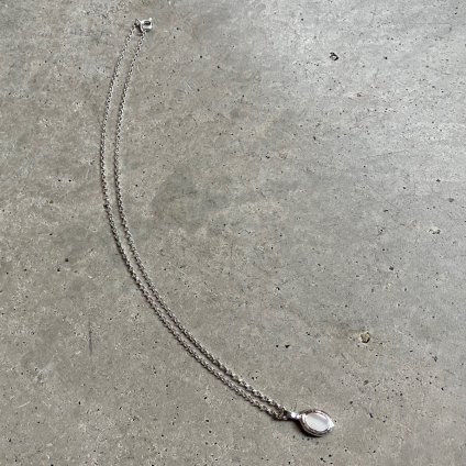 momocreatura Signet Necklace（シグネットネックレス マザーオブパール シルバー）Small/40cm