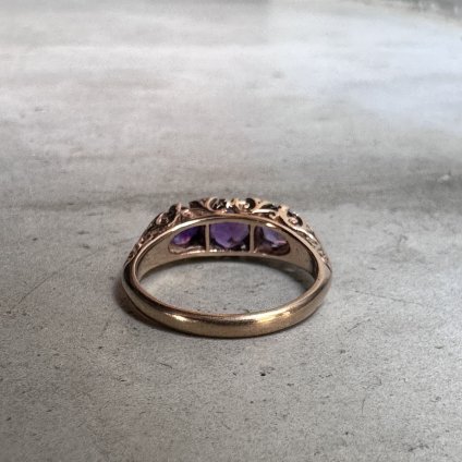 c.1968 9KYG Amethyst Diamond Ring（1968年製 9K アメジスト ダイヤモンドリング）