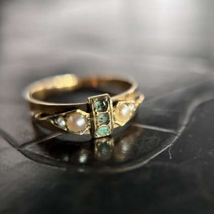 c.1932 15KYG Emerald Pearl Ring1932ǯ 15  ѡ 󥰡