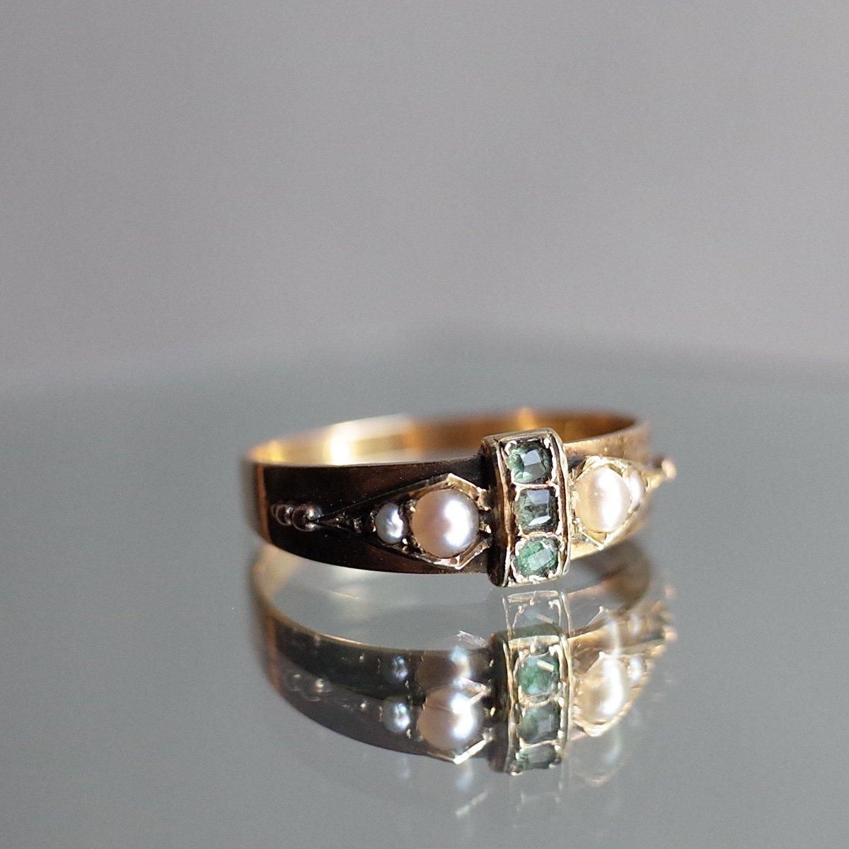 c.1932 15KYG Emerald Pearl Ring1932ǯ 15  ѡ 󥰡