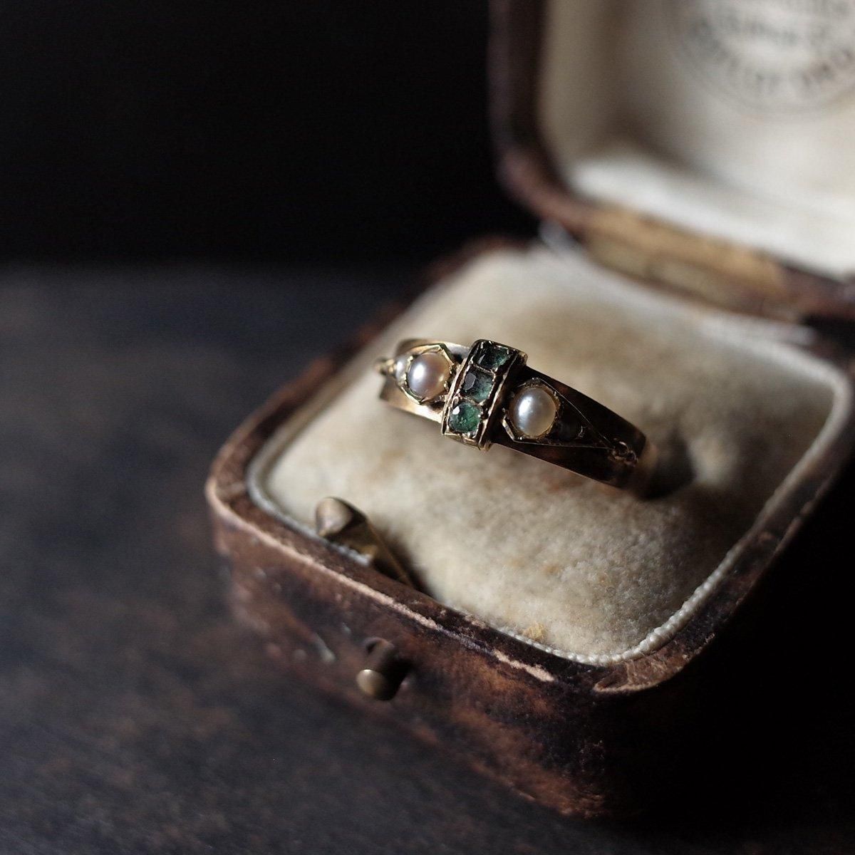 c.1932 15KYG Emerald Pearl Ring1932ǯ 15  ѡ 󥰡