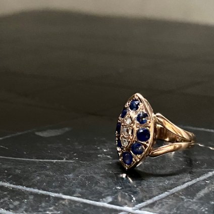 c.1896 9KYG Sapphire Diamond Ring 1896ǯ 9 ե  󥰡