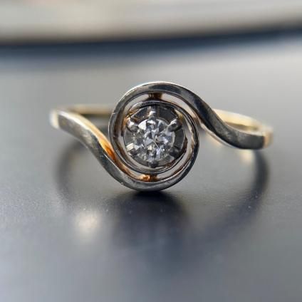 1920's 15K Diamond Spiral Ringʥ ѥ󥰡