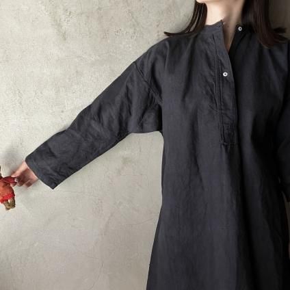 French Antique Linen Smock 後染め ブラウン 1910-30's France Antique Linen Smock（アンティーク リネン