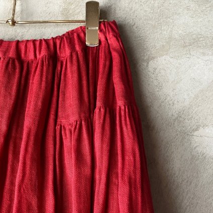 suzuki takayuki long skirt（スズキタカユキ ロングスカート）Dawn Red