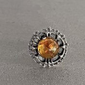 1960 - 70's Theodor Klotz Silver Amber Ring（テオドル クロッツ シルバー 琥珀 リング）