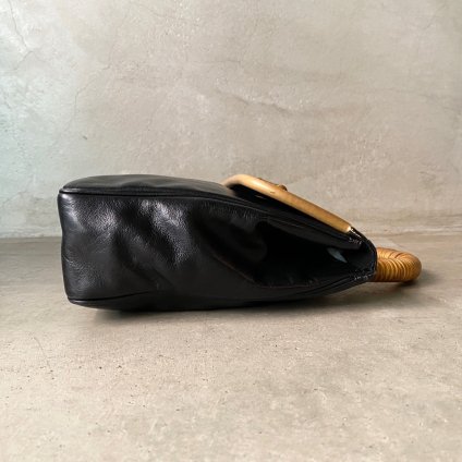 Vintage Italy Leather Rattan Hand Bagʥơ ꥢ 쥶  ϥɥХå