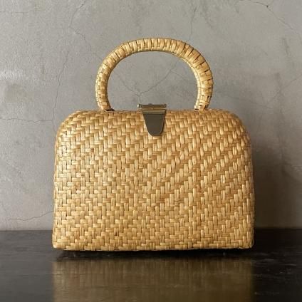 Vintage Italy Rattan Hand Bagʥơ ꥢ  ϥɥХå