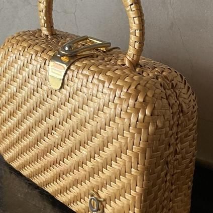 Vintage Italy Rattan Hand Bagʥơ ꥢ  ϥɥХå