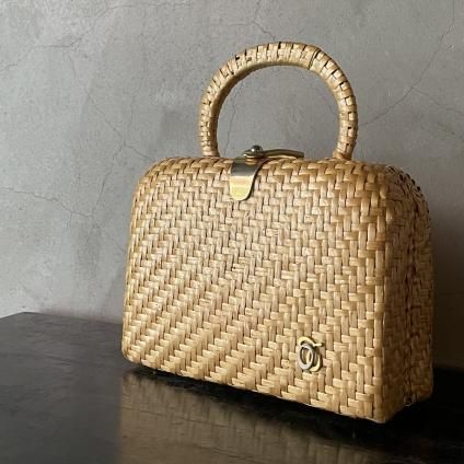 Vintage Italy Rattan Hand Bagʥơ ꥢ  ϥɥХå