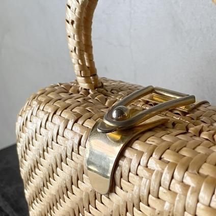 Vintage Italy Rattan Hand Bagʥơ ꥢ  ϥɥХå