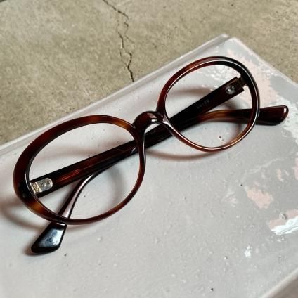 60's FRANCE  Oval Cat Eye FrameʥХ륭åȥ ᥬͥե졼Brown