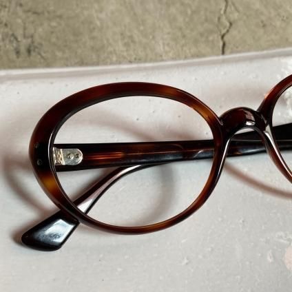 60's FRANCE  Oval Cat Eye FrameʥХ륭åȥ ᥬͥե졼Brown