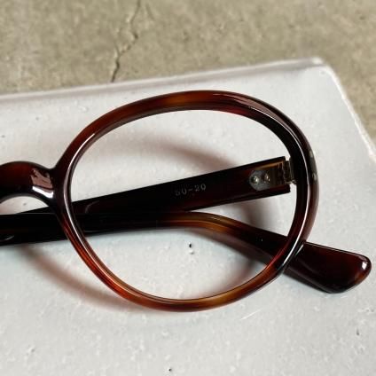 60's FRANCE  Oval Cat Eye FrameʥХ륭åȥ ᥬͥե졼Brown