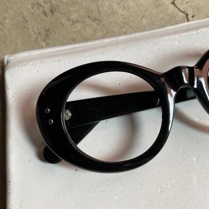 60's FRANCE  Oval Cat Eye FrameʥХ륭åȥ ᥬͥե졼Black