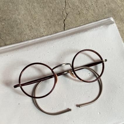 30's FRANCE Tortoise/Metal Round Frameʥ饦 ᥬͥե졼 봬