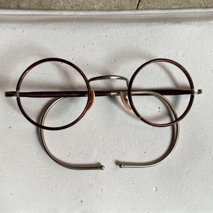 30's FRANCE Tortoise/Metal Round Frameʥ饦 ᥬͥե졼 봬