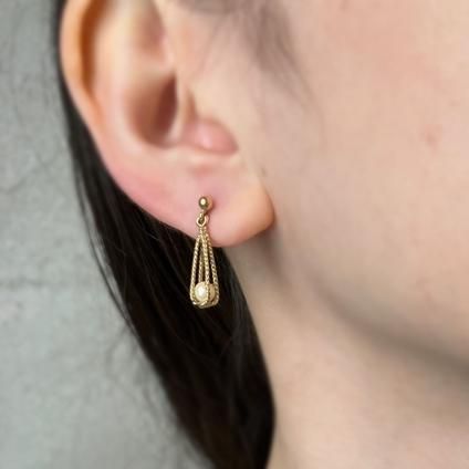 ơ 9K  ѡԥ9KYG Pearl Earrings