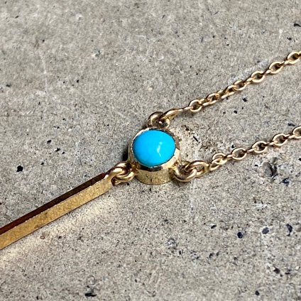 1900-10ǯ 9K   ѡ ͥå쥹9KYG Turquoise Pearl Necklace