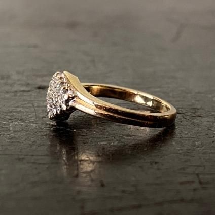 ヴィンテージ 9Kゴールド ダイヤモンド リング(9KYG Diamond ヴィンテージ 9Kゴールド ダイヤモンド リング(9KYG Diamond