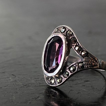 1930-40ǯ С ޡ 󥰡Silver Marcasite Ring