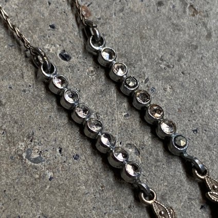 1930-40ǯ ޡ 饹 ͥå쥹 Marcasite Glass Necklace