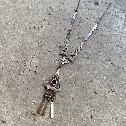 1930-40ǯ ޡ 饹 ͥå쥹 Marcasite Glass Necklace