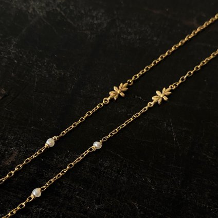 1900-10ǯ 18K  ѡ ͥå쥹18KYG Pearl Chain Necklace