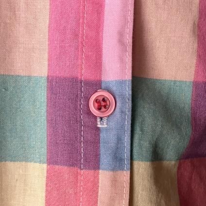 ơ ѥƥå ѥե꡼ ֥饦Vintage Pastel Check  Puff-Sleeve Blouse