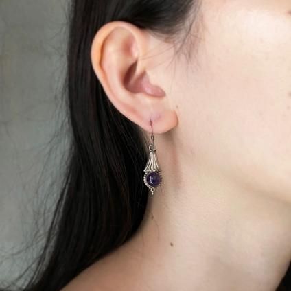 ơ С ᥷ ԥSilver Amethyst Earrings