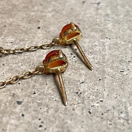 1940-50年代 シルバーギルト カーネリアン ピアス(Slver Gilti Carnelian Earrings)- JeJe PIANO ONLINE BOUTIQUE 神戸のアンティーク時計,ジュエリー,ファッション専門店 1940-50年代 シルバーギルト カーネリアン ピアス(Slver Gilti Carnelian Earrings)- JeJe PIANO ONLINE BOUTIQUE 神戸のアンティーク時計,ジュエリー,ファッション専門店