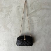 イタリア ヴィンテージ 籐 ブラック ショルダーバッグ（Ratann Shoulder Bag）