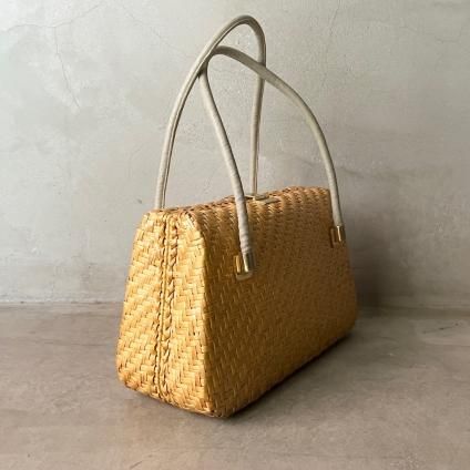 ꥢ ơ  쥶 ١  ϥɥХåRattan Hand Bag