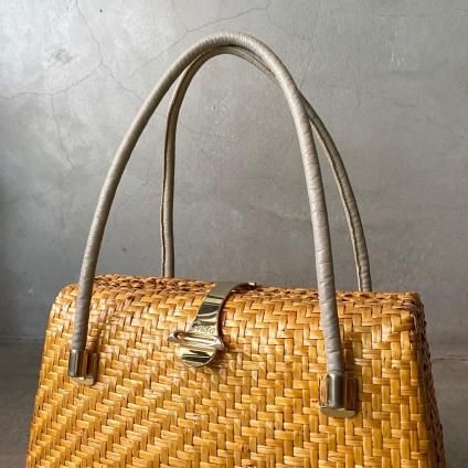 ꥢ ơ  쥶 ١  ϥɥХåRattan Hand Bag