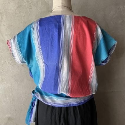 <img class='new_mark_img1' src='https://img.shop-pro.jp/img/new/icons38.gif' style='border:none;display:inline;margin:0px;padding:0px;width:auto;' />30%OFFU.S. ơ ޥ顼ȥ饤 ֥饦Vintage Multi-Color Stripe Blouse