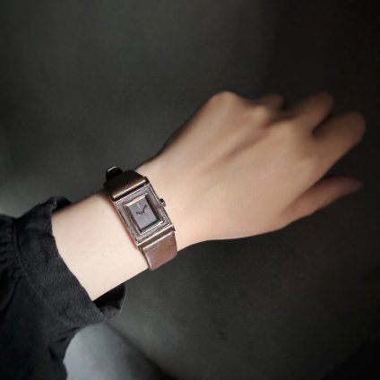 【電池交換済み】Yves Saint Laurent 腕時計 レクタンギュラ約18cmベルト