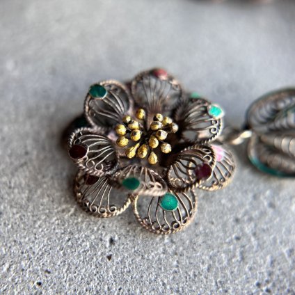 ơ С եꥰ꡼ ԥVintage Silver Filigree Earrings