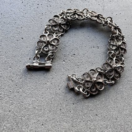 1920-30ǯ С եꥰ꡼ ֥쥹åȡ1920-30's Silver Filigree Bracelet