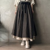  YUTA MATSUOKA （ユウタマツオカ）リネン ストライプ柄 スカート