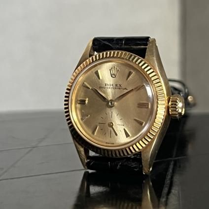 ROLEX OYSTER PERPETUALʥå  ѡڥ奢14KYG̵ ե롼ƥåɥ٥ 