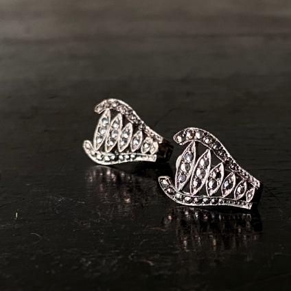 1930ǯ С ޡ 󥰡Silver Marcasite Earrings