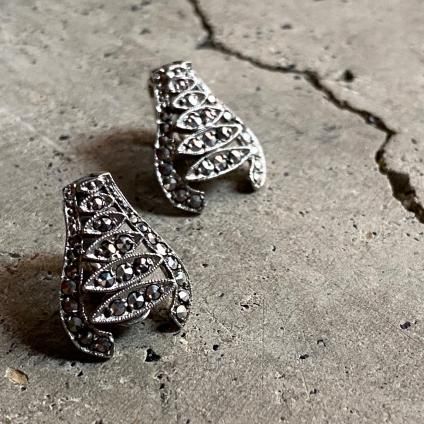 1930ǯ С ޡ 󥰡Silver Marcasite Earrings