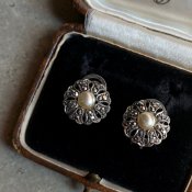 1940年代 シルバー マーカサイト イヤリング（Silver Marcasite Earrings）