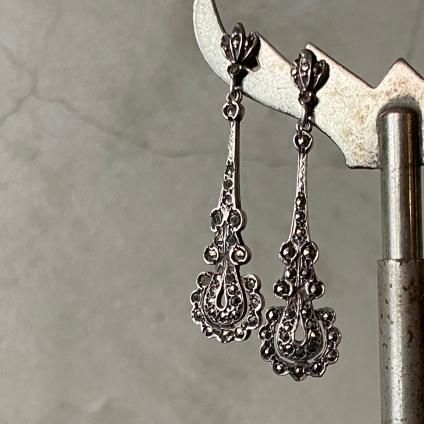 1930ǯ С ޡ ԥSilver Marcasite Earrings