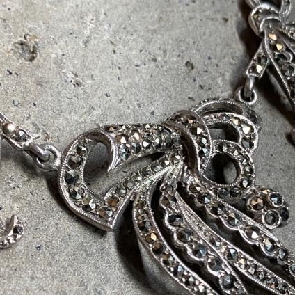 1955ǯ С ޡ ͥå쥹Silver Marcasite Necklace