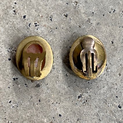 1940ǯ  륫ᥪ 󥰡Brass Shell Cameo Earrings